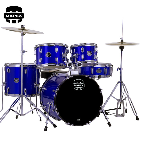 Mapex COMET 5-Piece Complete Drum Kit With Fast Toms Indigo Blue CM5844FTCIB 18" KICK DRUM