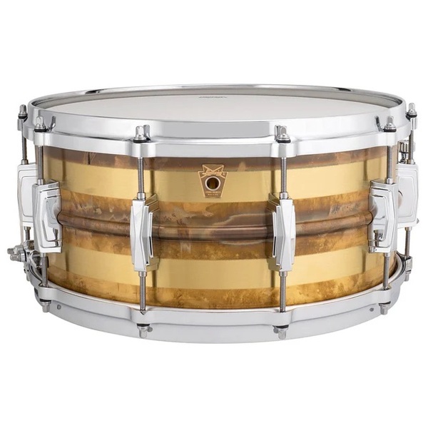 Ludwig 14 x 6.5 Striped Raw Brass