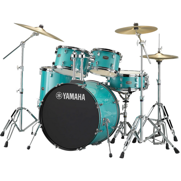 Yamaha Rydeen 5pc Euro Drum Kit - Turquoise Glitter w/FREE DS550 STOOL!