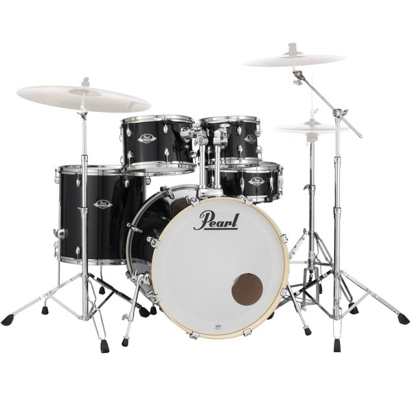 Pearl Export Fusion 22/10/12/14+14S Drum Shell Pack with Hardware – Jet Black