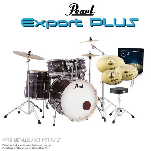 PEARL EXPORT PLUS 22" FUSION PLUS KIT PACKAGE - AMETHYST TWIST