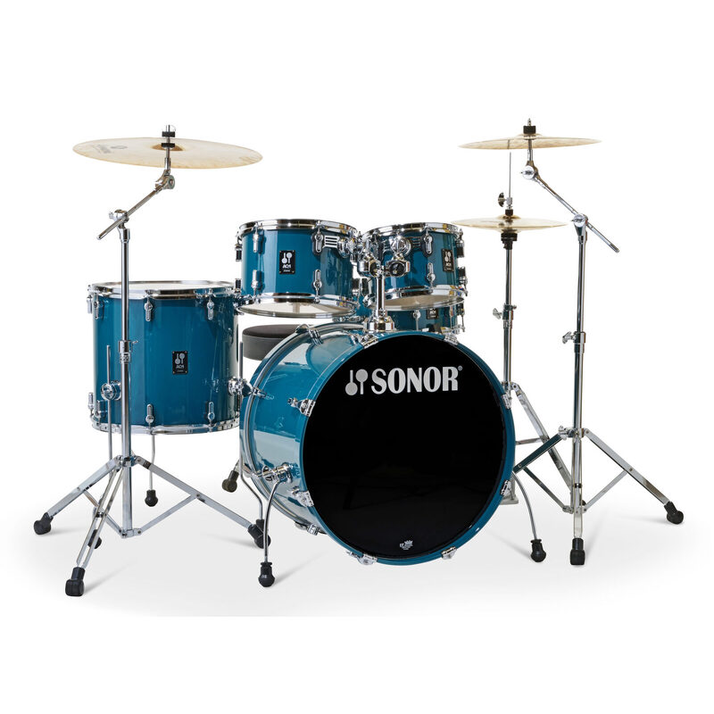 Sonor AQ1 Studio 5 Piece Birch Drum Kit w/2000 Series Hardware Caribbean Blue - AQ1-STUDIO-CB