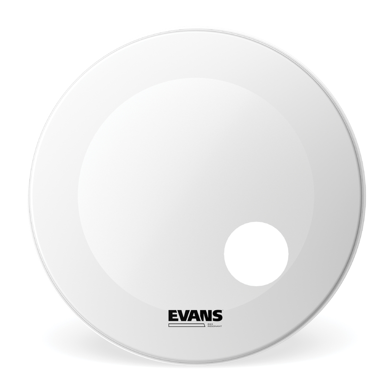 Evans EQ3 Resonant Coated White Bass Drum Head, 20 Inch