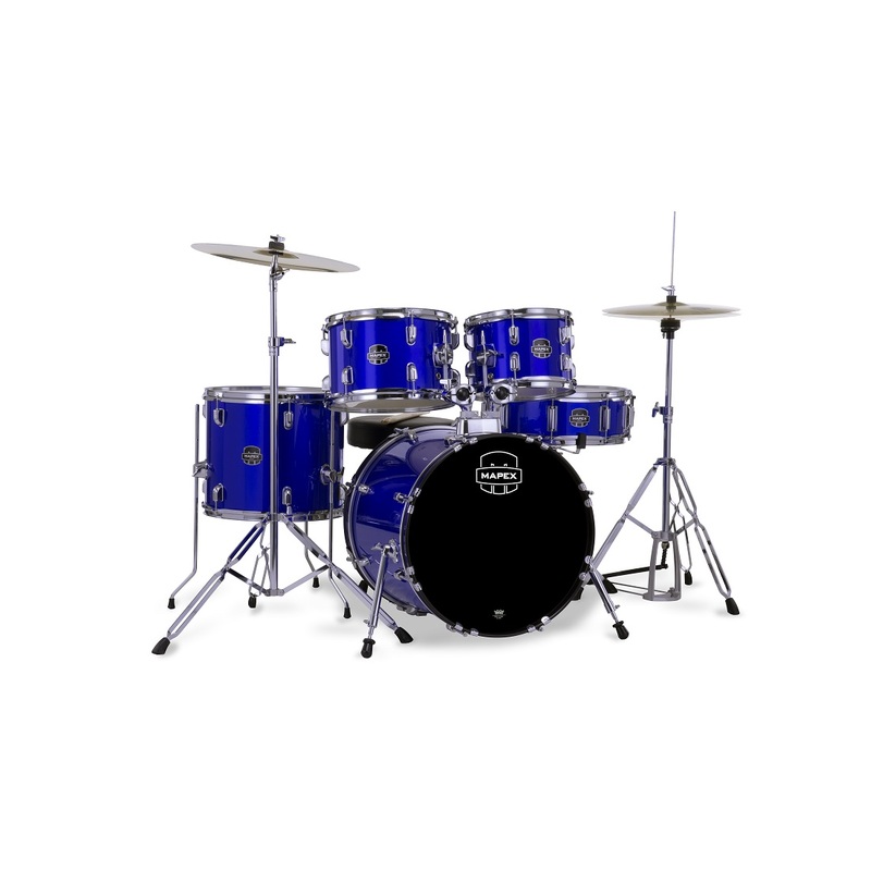 MAPEX COMET 5 PIECE DRUM KIT WITH CYMBALS - INDIGO BLUE