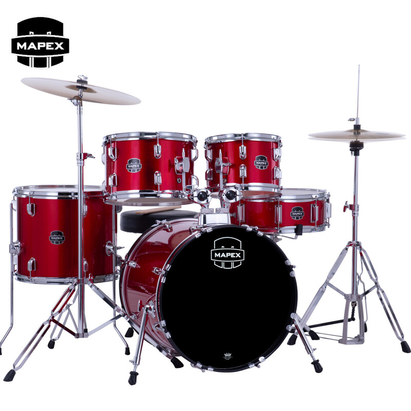 MAPEX COMET WITH HARDWARE AND CYMBALS 18" KICK DRUM - INFRA RED