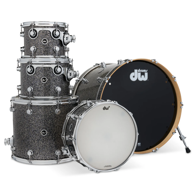 DWe E33 Series 5 Piece Kit with Cymbal Pack in Black Galaxy