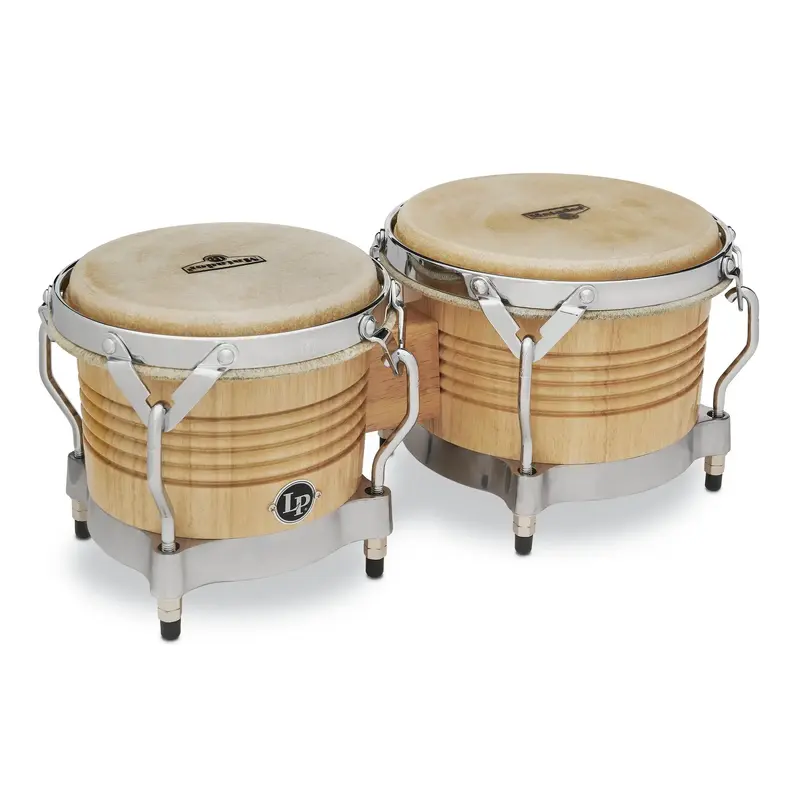 M201-AWC MATADOR WOOD BONGOS NATURAL/CHROME