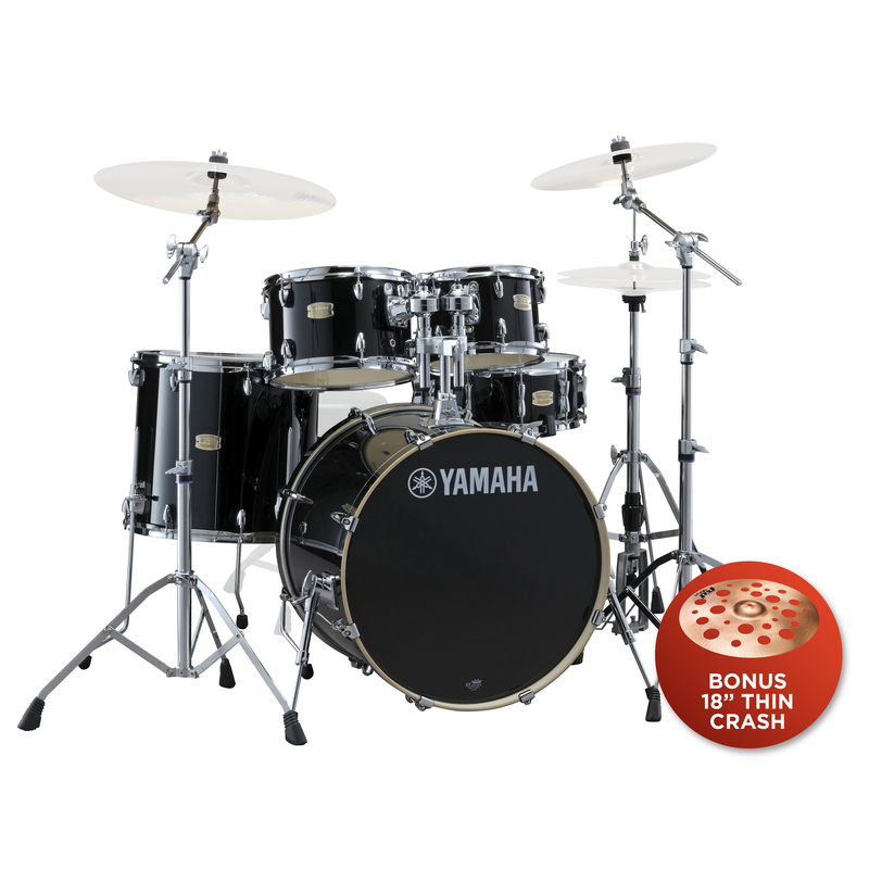 Yamaha Stage Custom 20" Fusion Drum Kit - Raven Black 